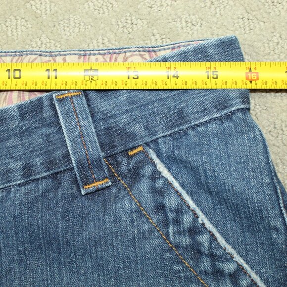 Y2K Levi's Slouch 504 Women's Size 9 Distressed Blue Jean Raw Hem Shorts - Picture 5 of 5